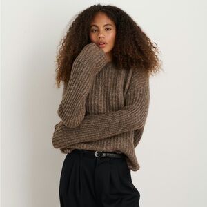Alex Mill Normandie Alpaca Women’s Sweater Size Medium Walnut